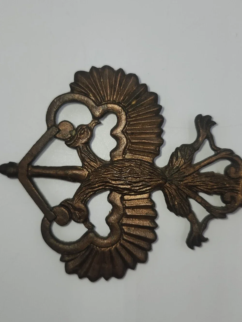 Large Ornate Hook Vintage Cast Metal Iron Skeleton Key: Victorian Wall Decor